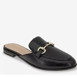 Women's BCBGeneration Black Zorie Mule with Gold Detail - 9